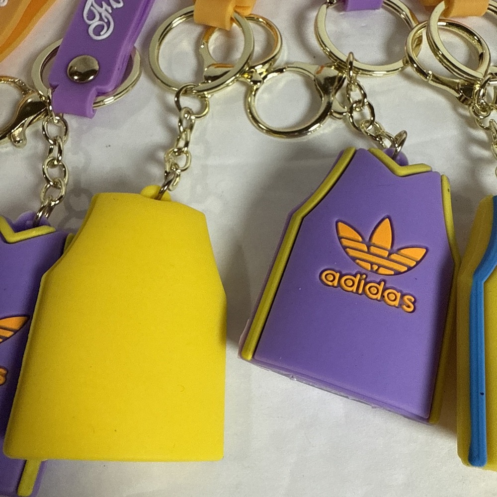 Adidas Sports‎ Jersey Keychains 8" Purple/Yellow Forever Sports 12 Total - Picture 5 of 5